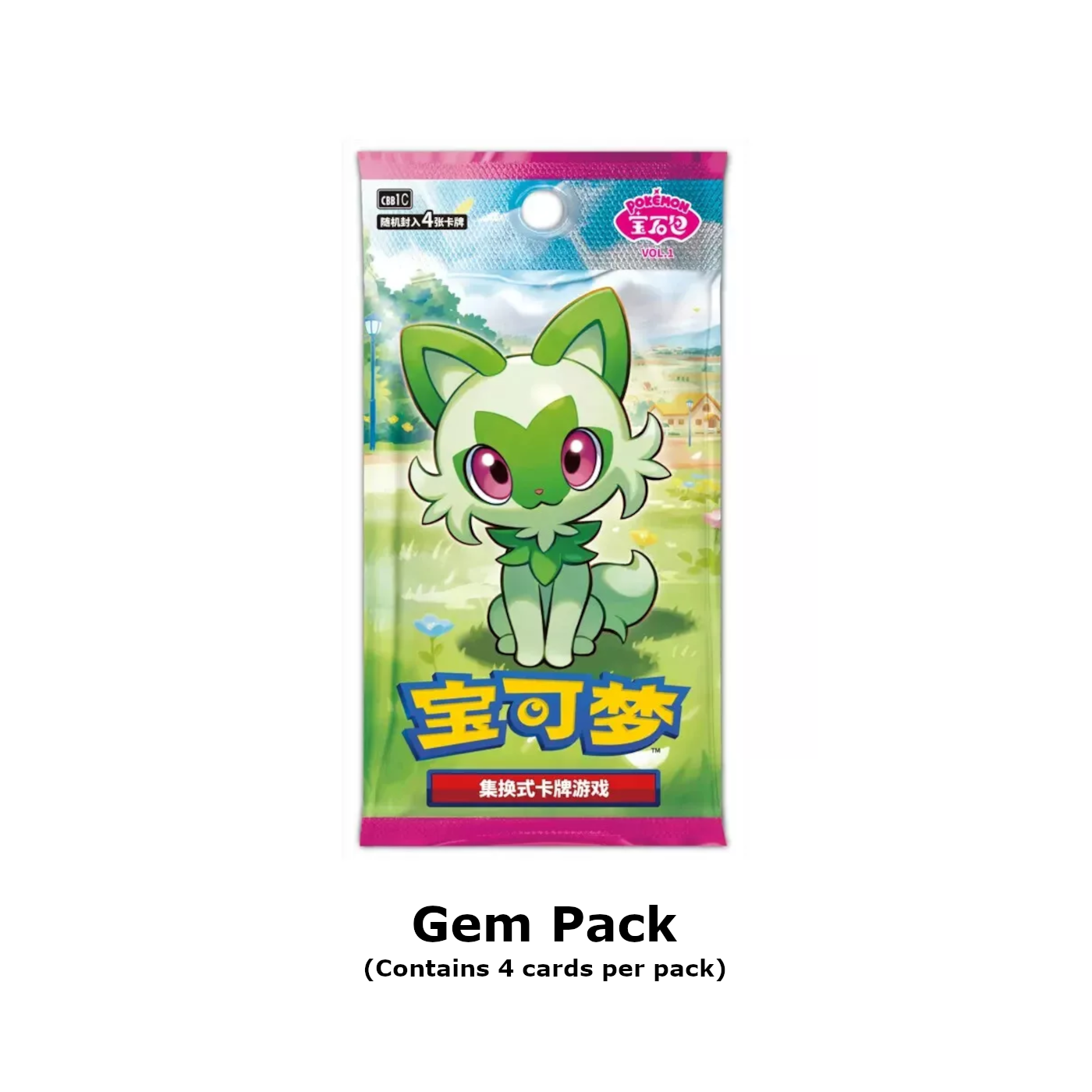 Simplified Chinese Pokémon Gem Booster Pack Vol. 1