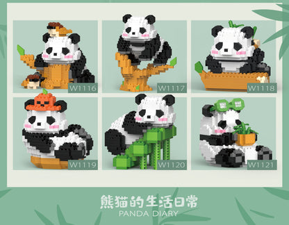 Panda Diary Bricks Particle Building Blocks