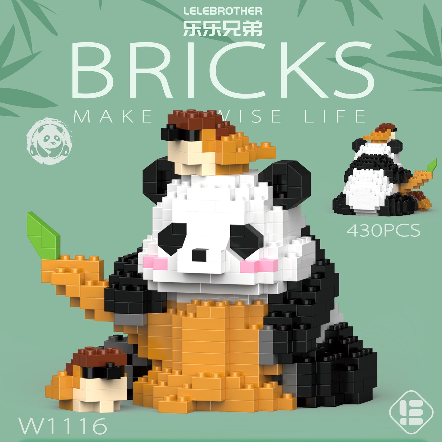 Panda Diary Bricks Particle Building Blocks